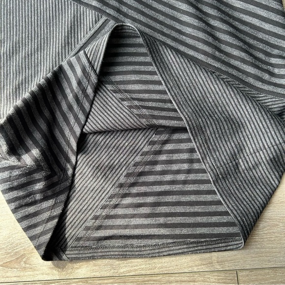 BCBGMAXAZRIA Corissa Black Grey Striped-Panel Dress - Picture 8 of 14